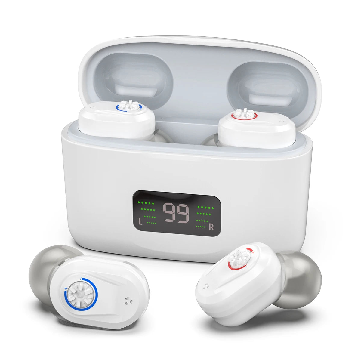 Wireless Mini Hearing Aid – Noise-Cancelling HD Display for Seniors