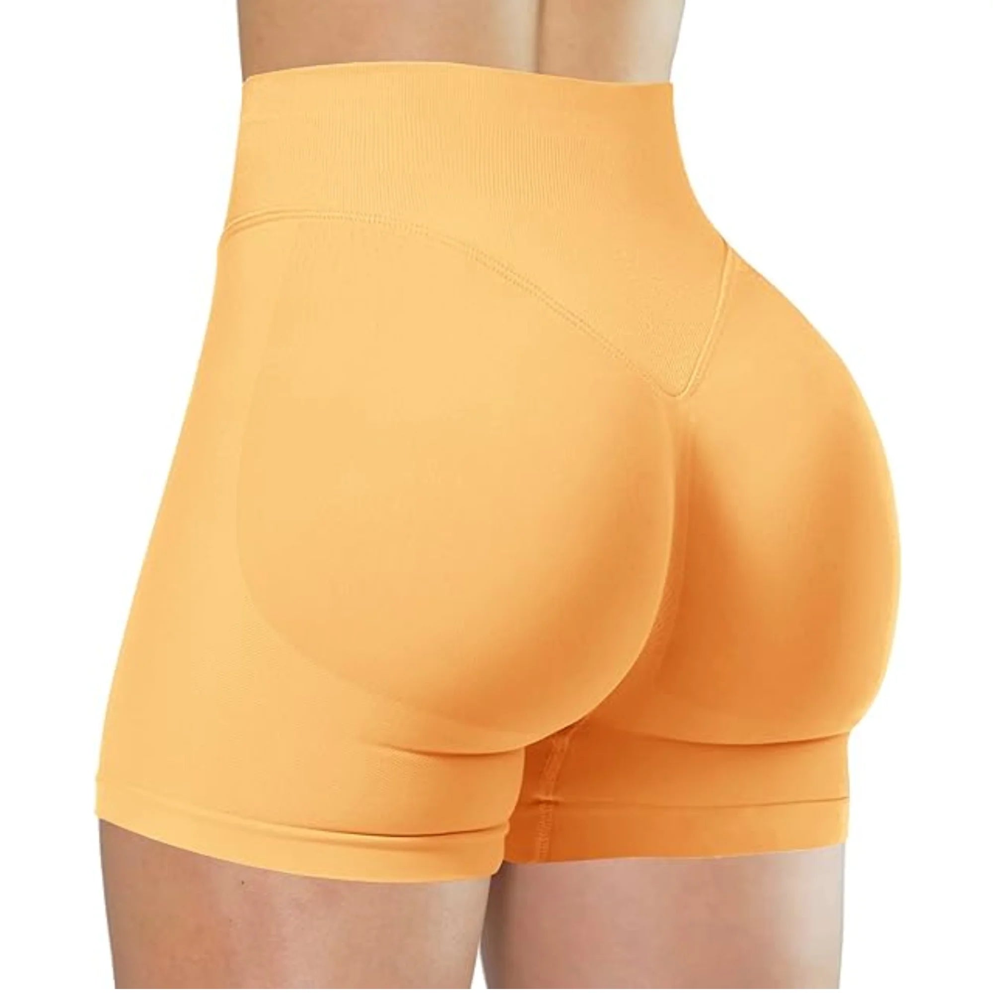 Women’s High-Waist Summer Yoga Shorts – Solid Color Fitness Leggings