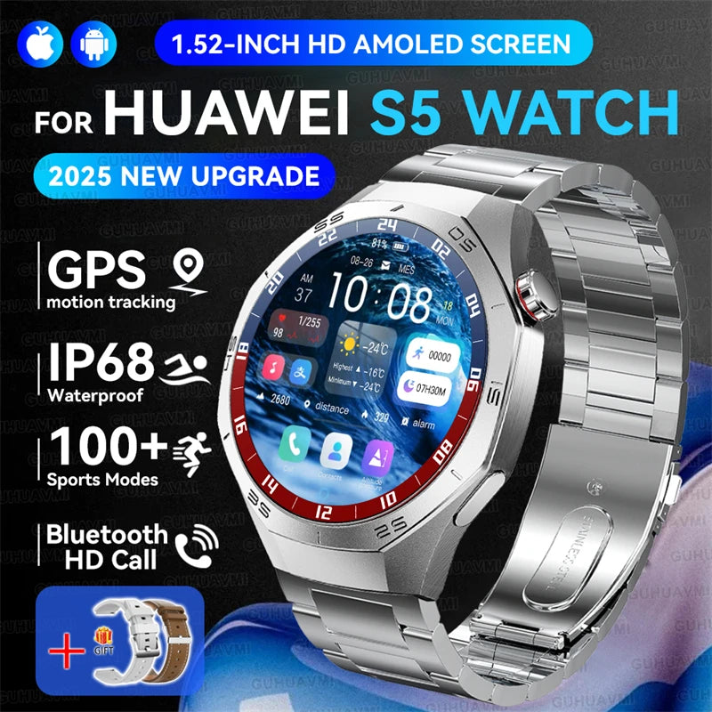 GT5 Pro Smartwatch – HD AMOLED GPS Heart Rate Tracker