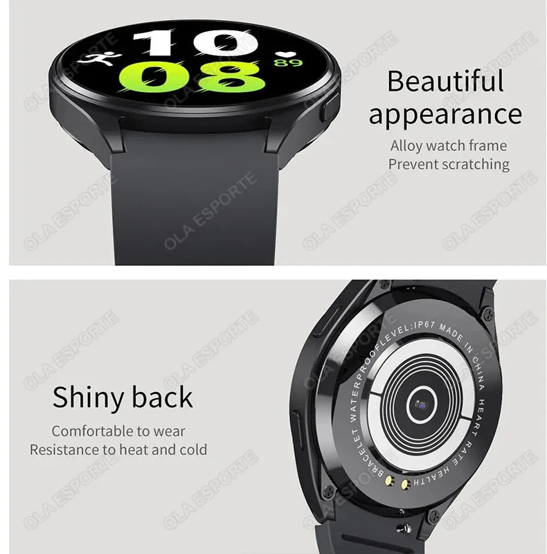 Bluetooth Smartwatch – Heart Rate & Blood Pressure Monitor for Men & Women