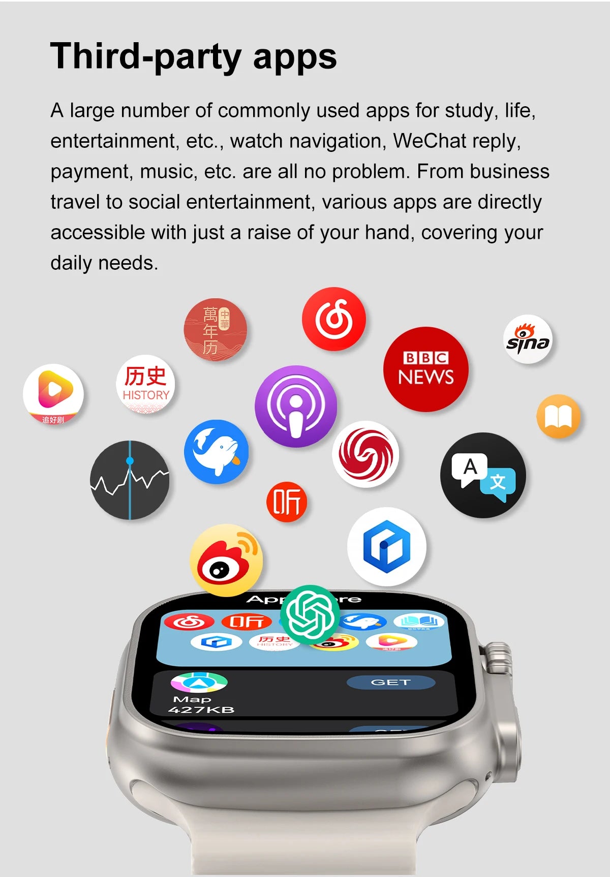 DT Ultra 3 Smartwatch – AMOLED, AI ChatGPT, Sport & Multimedia