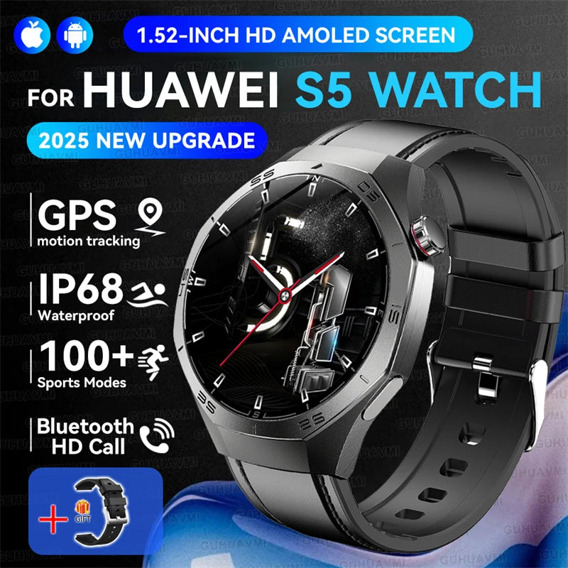GT5 Pro Smartwatch – HD AMOLED GPS Heart Rate Tracker