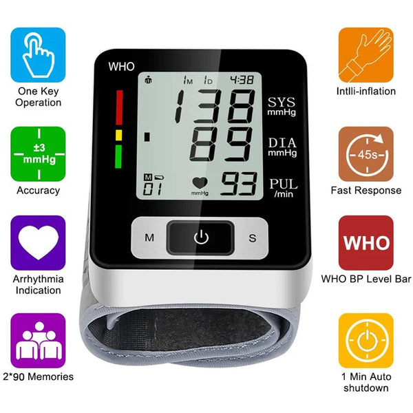 Digital Wrist Blood Pressure Monitor – High Accuracy Tonometer