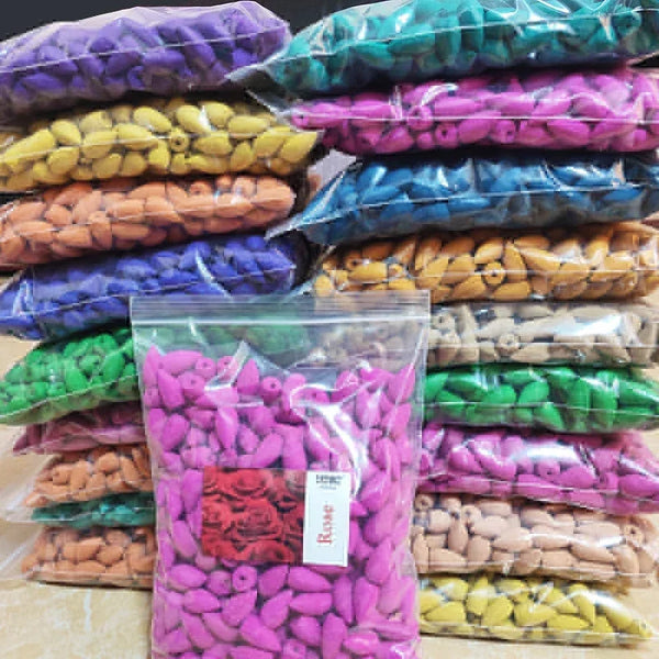 Backflow Incense Cones – Natural Sandalwood & Lavender 60pcs