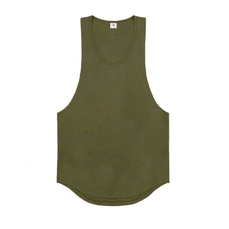 Men’s Cotton Muscle Tank – Sleeveless Gym & Running Top