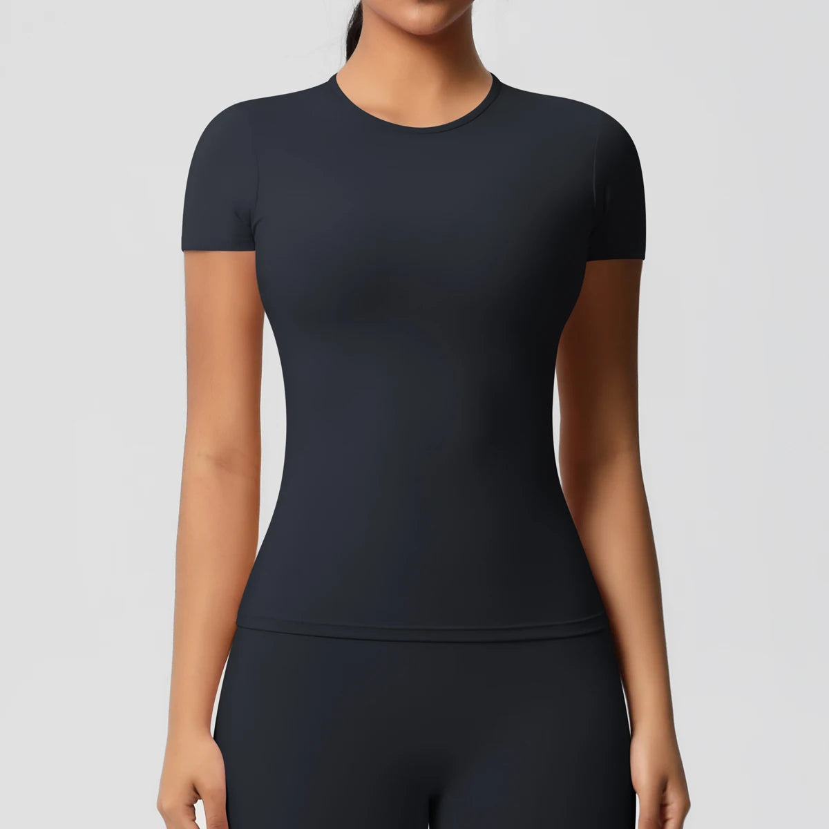 Women’s High-Elastic Dry Fit Sports Top – Gym & Outdoor Fitness Tee