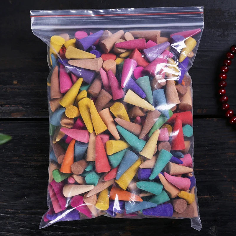 60-Pack Natural Backflow Incense Cones – Mixed Scents
